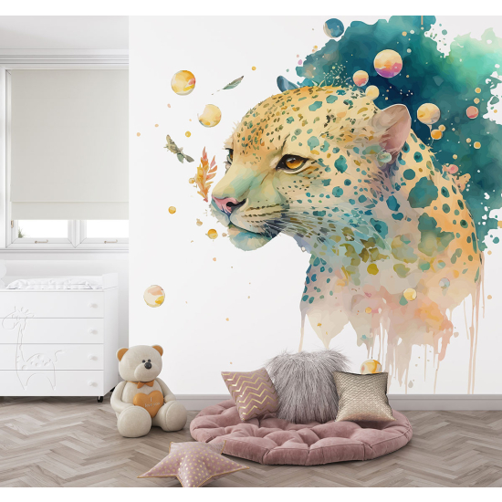 Panoramic Wallpaper - Kid Wall Mural - Leopard