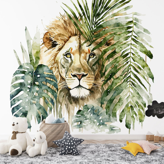 Panoramic Wallpaper - Kid Wall Mural - Lion