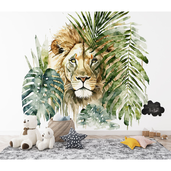 Panoramic Wallpaper - Kid Wall Mural - Lion