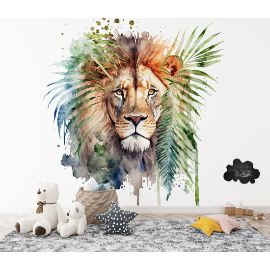 Panoramic Wallpaper - Kid Wall Mural - Lion