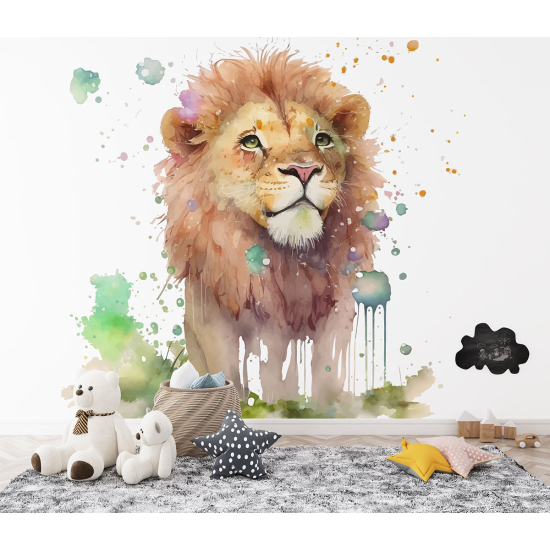 Panoramic Wallpaper - Kid Wall Mural - Lion