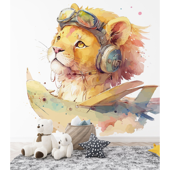 Panoramic Wallpaper - Kid Wall Mural - Lion