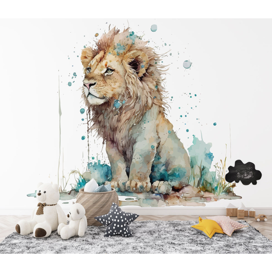 Panoramic Wallpaper - Kid Wall Mural - Lion