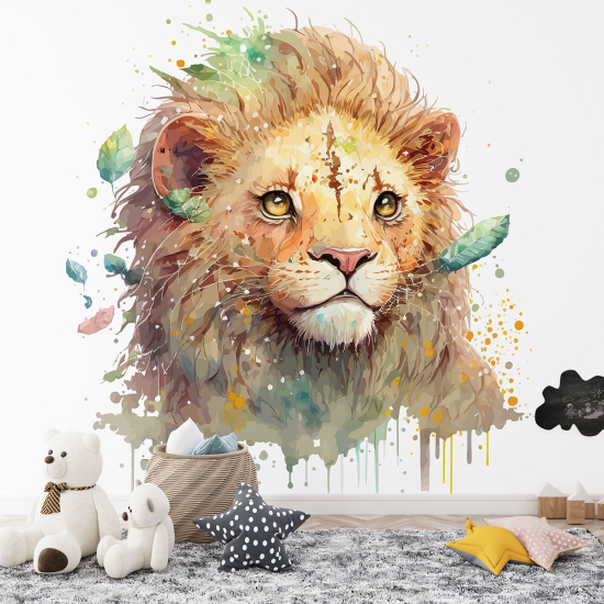 Panoramic Wallpaper - Kid Wall Mural - Lion cub