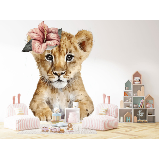 Panoramic Wallpaper - Kid Wall Mural - Lionne Flowers