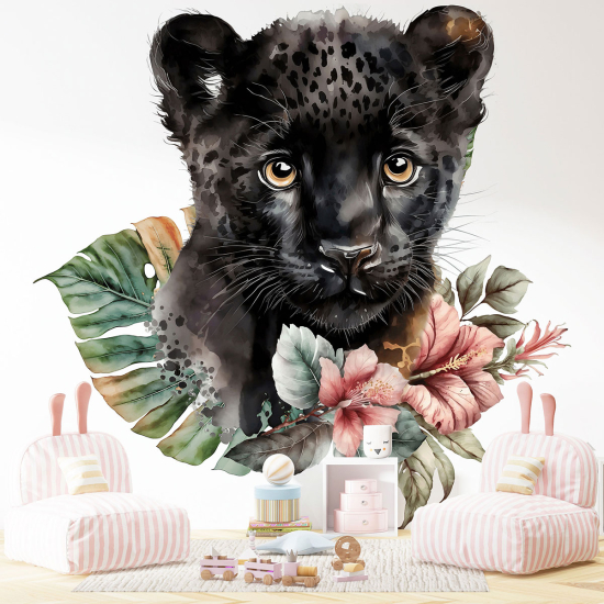 Panoramic Wallpaper - Kid Wall Mural - Little Black Panther