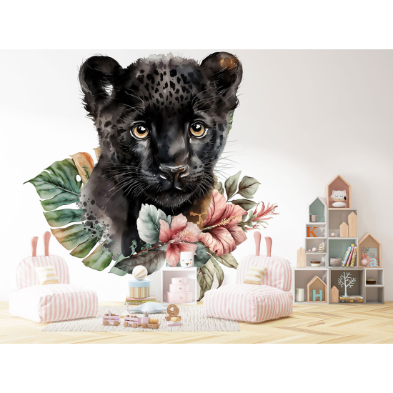 Panoramic Wallpaper - Kid Wall Mural - Little Black Panther