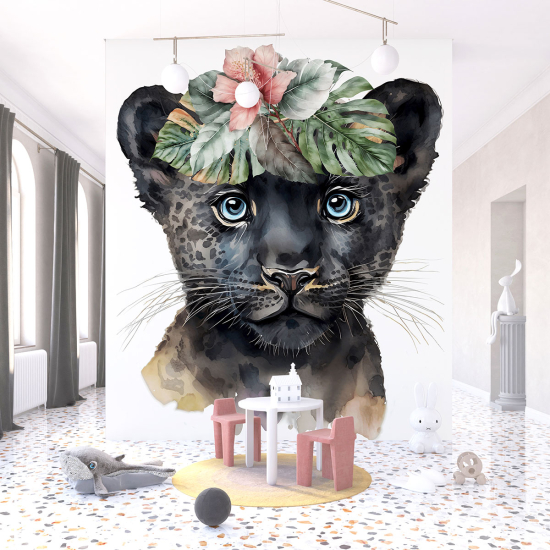 Panoramic Wallpaper - Kid Wall Mural - Little Black Panther