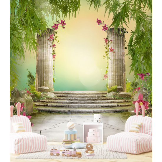 Panoramic Wallpaper - Kid Wall Mural - Magic Garden