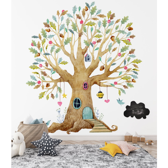 Panoramic Wallpaper - Kid Wall Mural - Magic tree