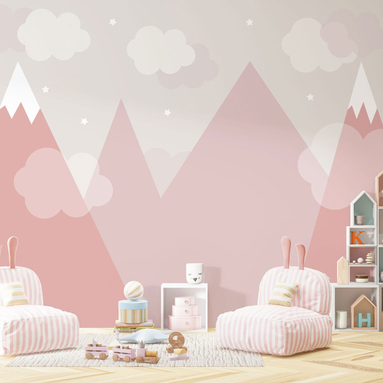 Panoramic Wallpaper - Kid Wall Mural - Mountains