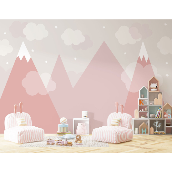 Panoramic Wallpaper - Kid Wall Mural - Mountains