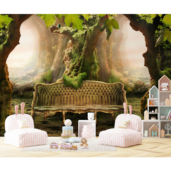 Panoramic Wallpaper - Kid Wall Mural - Romantic sofa