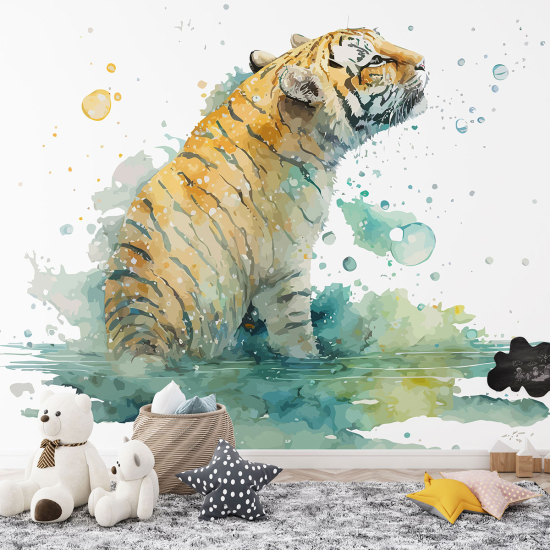 Panoramic Wallpaper - Kid Wall Mural - Tiger