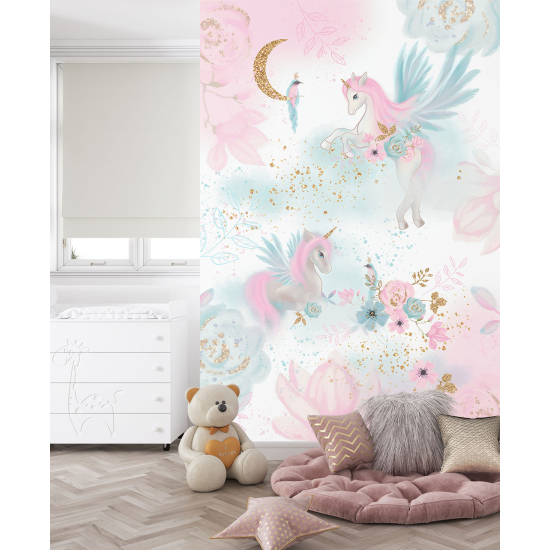 Panoramic Wallpaper - Kid Wall Mural - Unicorns