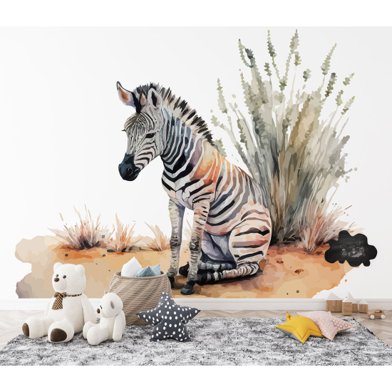 Panoramic Wallpaper - Kid Wall Mural - Zebra