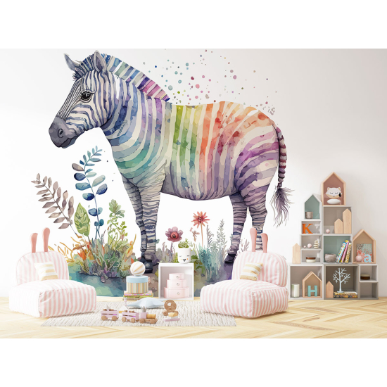 Panoramic Wallpaper - Kid Wall Mural - Zebra