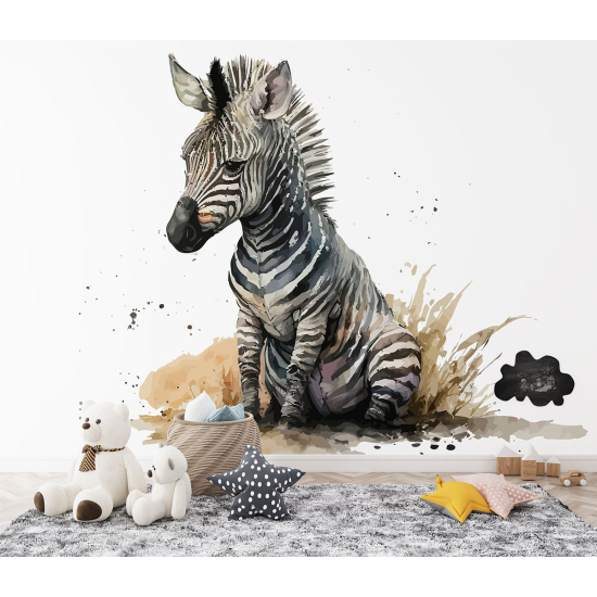 Panoramic Wallpaper - Kid Wall Mural - Zebra