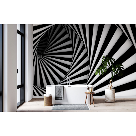 Panoramic Wallpaper - Wall Mural - 3D Effect Spirals