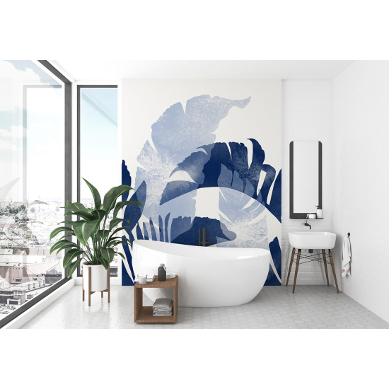 Panoramic Wallpaper - Wall Mural - Abstract Leaves