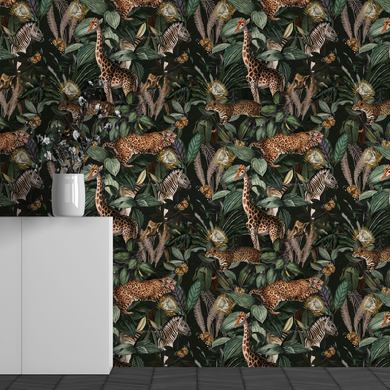 Panoramic Wallpaper - Wall Mural - Animal Pattern