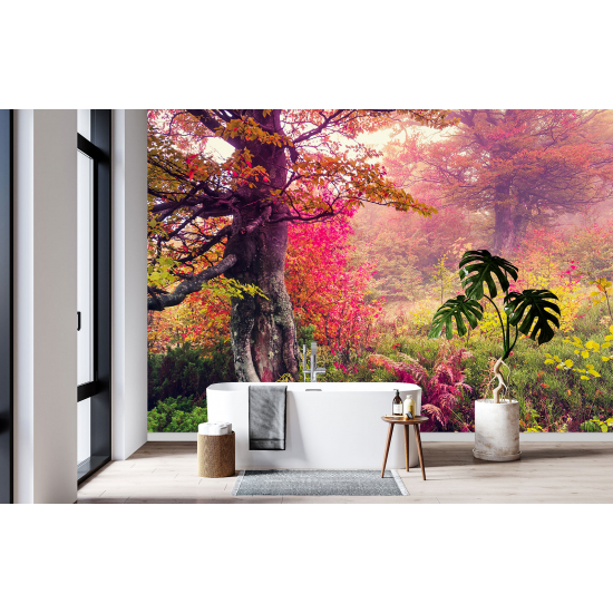 Panoramic Wallpaper - Wall Mural - Autumn Forest