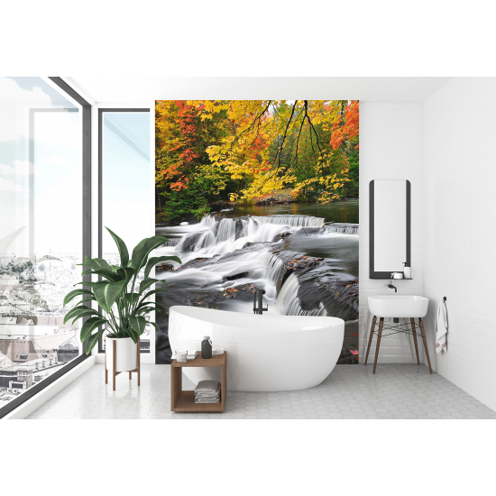 Panoramic Wallpaper - Wall Mural - Autumn River