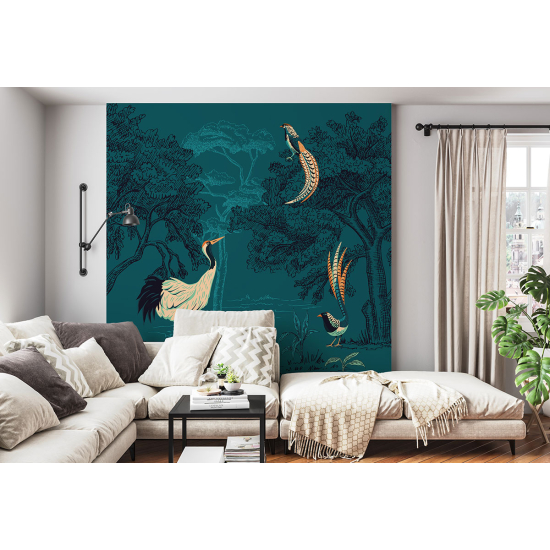 Panoramic Wallpaper - Wall Mural - Birds