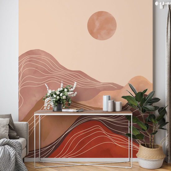 Panoramic Wallpaper - Wall Mural - Boho Landscape