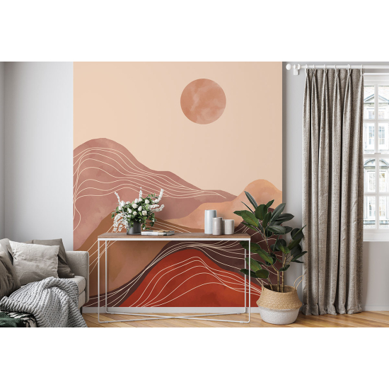 Panoramic Wallpaper - Wall Mural - Boho Landscape