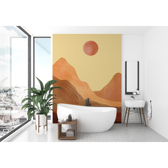 Panoramic Wallpaper - Wall Mural - Boho Landscape