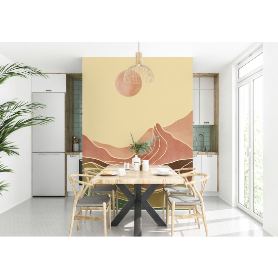 Panoramic Wallpaper - Wall Mural - Boho Landscape