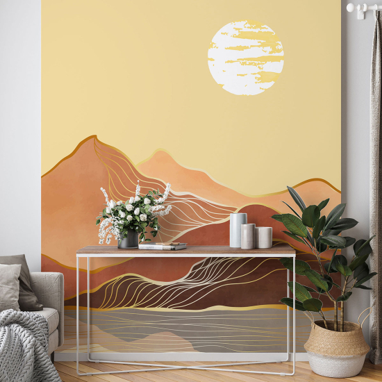 Panoramic Wallpaper - Wall Mural - Boho Landscape