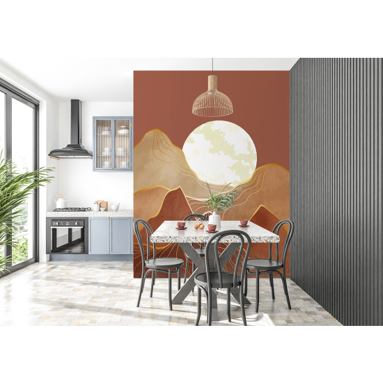 Panoramic Wallpaper - Wall Mural - Boho Landscape