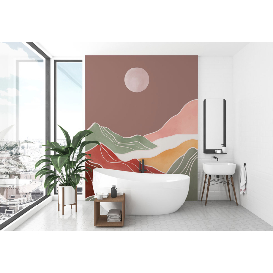 Panoramic Wallpaper - Wall Mural - Boho Landscape