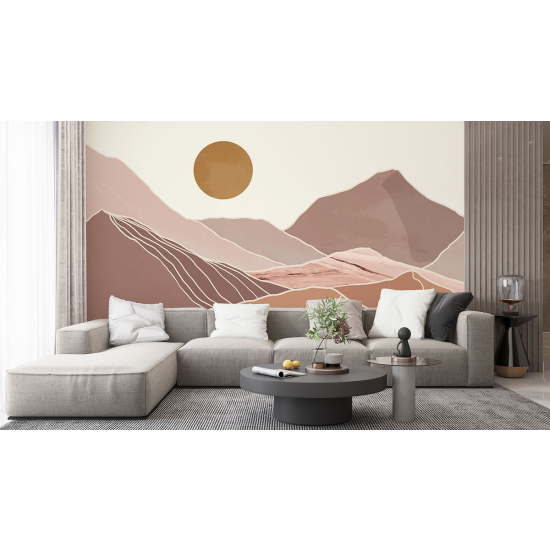 Panoramic Wallpaper - Wall Mural - Boho Landscape