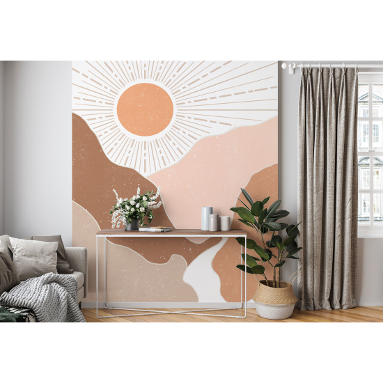 Panoramic Wallpaper - Wall Mural - Boho Sun