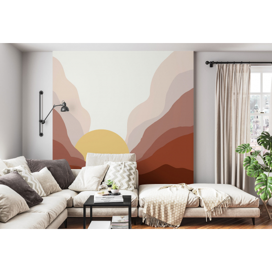 Panoramic Wallpaper - Wall Mural - Boho Sun