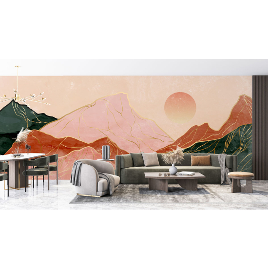 Panoramic Wallpaper - Wall Mural - Boho Sunset