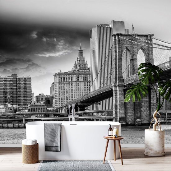 Panoramic Wallpaper - Wall Mural - Brooklyn Bridge