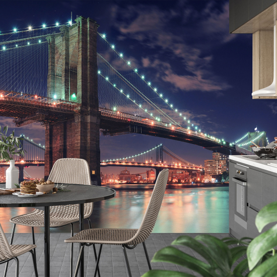 Panoramic Wallpaper - Wall Mural - Brooklyn Bridge