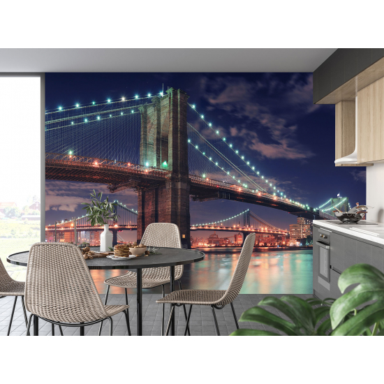 Panoramic Wallpaper - Wall Mural - Brooklyn Bridge