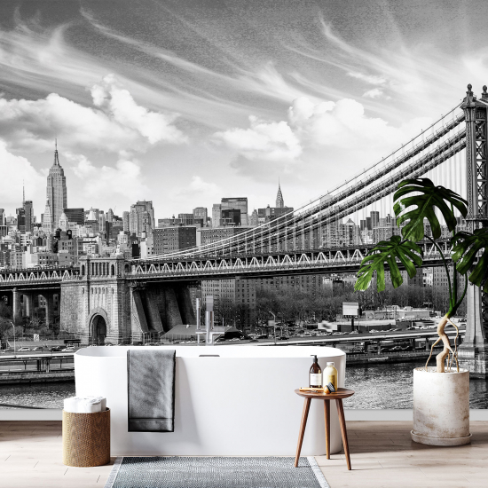 Panoramic Wallpaper - Wall Mural - Brooklyn Bridge