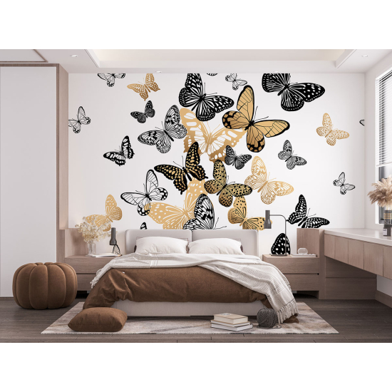 Panoramic Wallpaper - Wall Mural - Butterflies