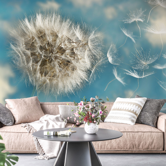 Panoramic Wallpaper - Wall Mural - Dandelion 3D Effect