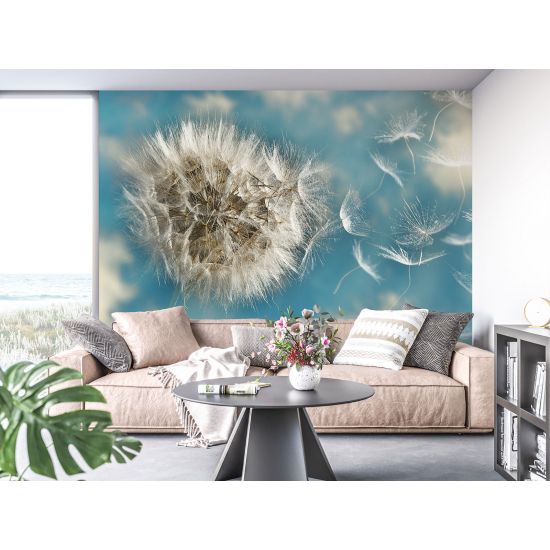 Panoramic Wallpaper - Wall Mural - Dandelion 3D Effect