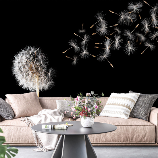 Panoramic Wallpaper - Wall Mural - Dandelion 3D Effect