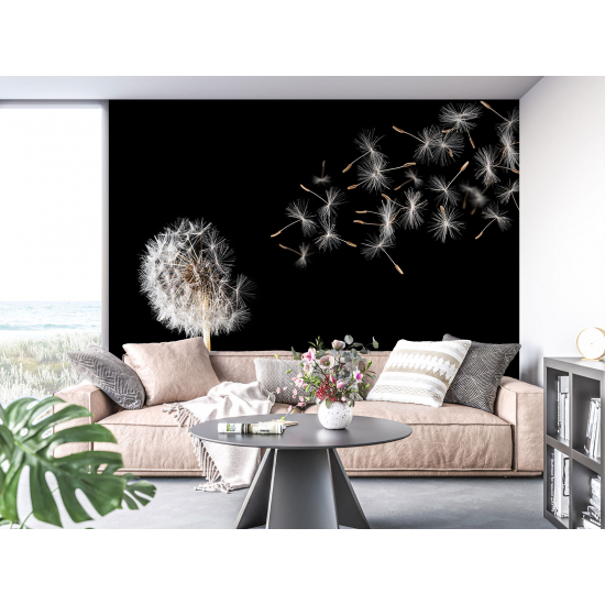 Panoramic Wallpaper - Wall Mural - Dandelion 3D Effect