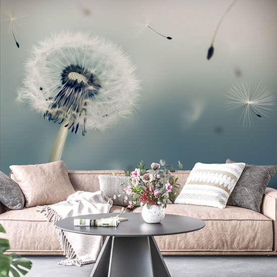 Panoramic Wallpaper - Wall Mural - Dandelion 3D Effect