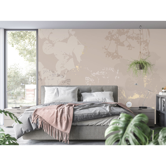 Panoramic Wallpaper - Wall Mural - Design Flowers